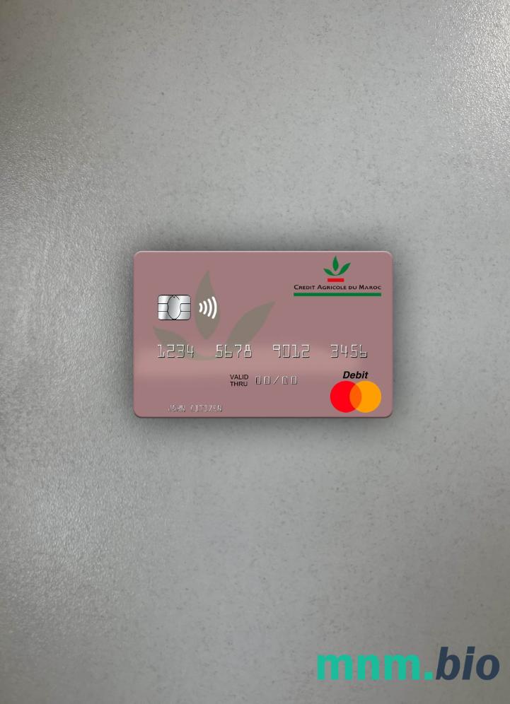 Morocco Crédit Agricole du Maroc wygląd zdjęcia mastercard skan PSD + zdjęcie